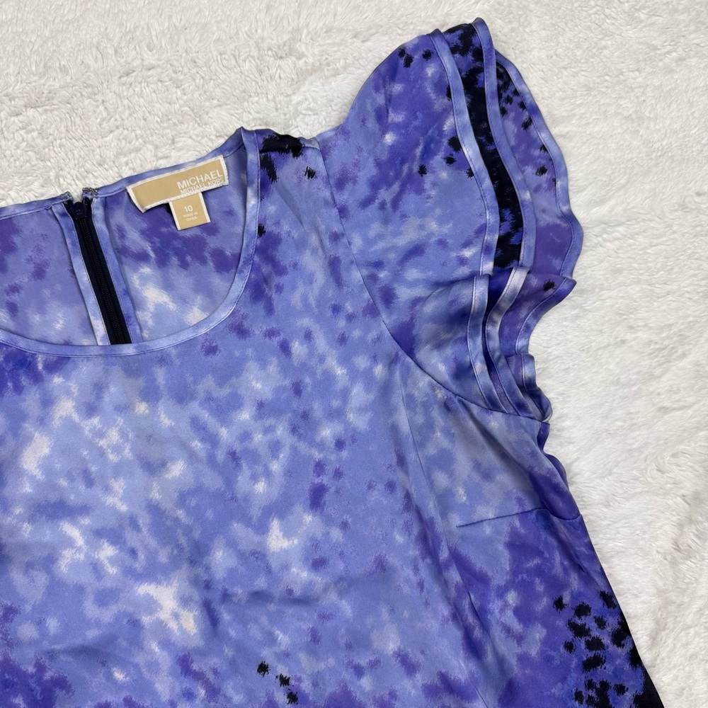 Michael Kors Purple and Black Blouse - Picture 3 of 6